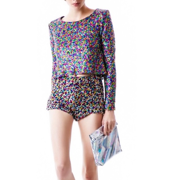 MINKPINK SEQUIN CROP TOP - Picture 11 of 11